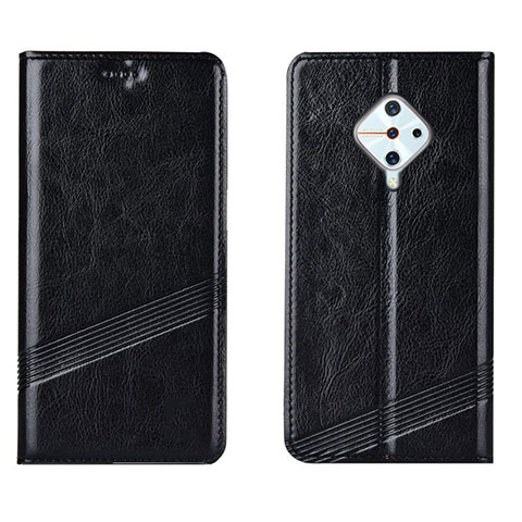 Funda de Cuero Cartera con Soporte Carcasa L06 para Vivo X50 Lite Negro