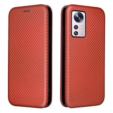 Funda de Cuero Cartera con Soporte Carcasa L06 para Xiaomi Mi 12 5G Marron