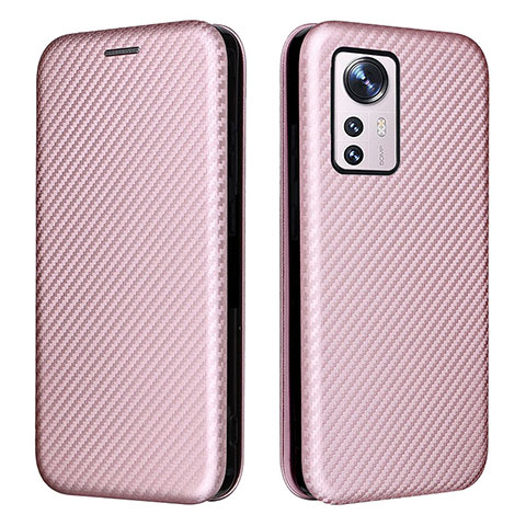 Funda de Cuero Cartera con Soporte Carcasa L06 para Xiaomi Mi 12 Lite 5G Oro Rosa