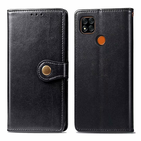 Funda de Cuero Cartera con Soporte Carcasa L06 para Xiaomi POCO C3 Negro