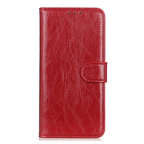 Funda de Cuero Cartera con Soporte Carcasa L06 para Xiaomi Redmi 9 Prime India Rojo