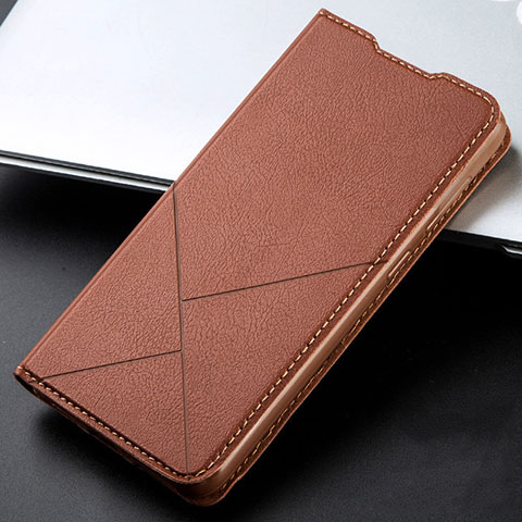 Funda de Cuero Cartera con Soporte Carcasa L06 para Xiaomi Redmi K30 4G Marron