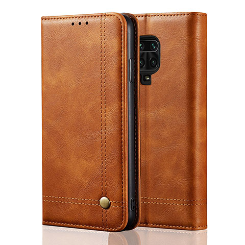 Funda de Cuero Cartera con Soporte Carcasa L06 para Xiaomi Redmi Note 9 Pro Max Naranja