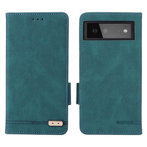 Funda de Cuero Cartera con Soporte Carcasa L06Z para Google Pixel 6 5G Verde