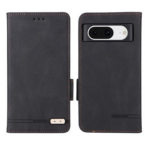 Funda de Cuero Cartera con Soporte Carcasa L06Z para Google Pixel 8 5G Negro