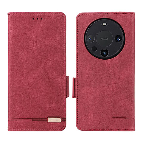 Funda de Cuero Cartera con Soporte Carcasa L06Z para Huawei Mate 60 Rojo