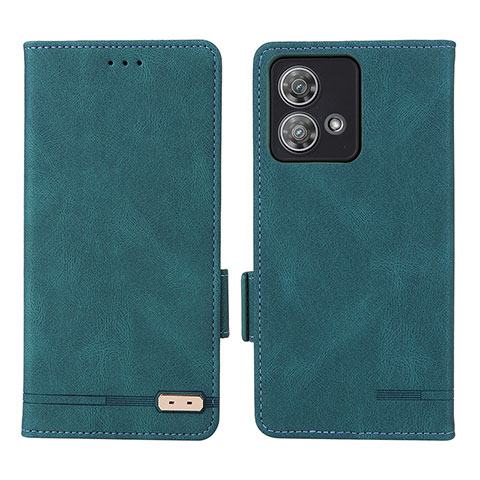 Funda de Cuero Cartera con Soporte Carcasa L06Z para Motorola Moto Edge 40 Neo 5G Verde