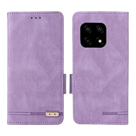 Funda de Cuero Cartera con Soporte Carcasa L06Z para OnePlus 10 Pro 5G Morado