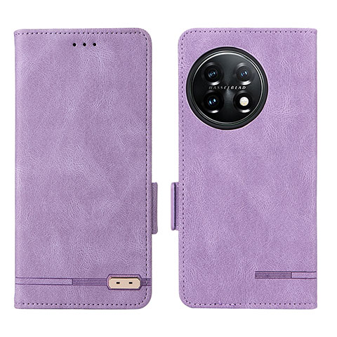 Funda de Cuero Cartera con Soporte Carcasa L06Z para OnePlus 11 5G Morado