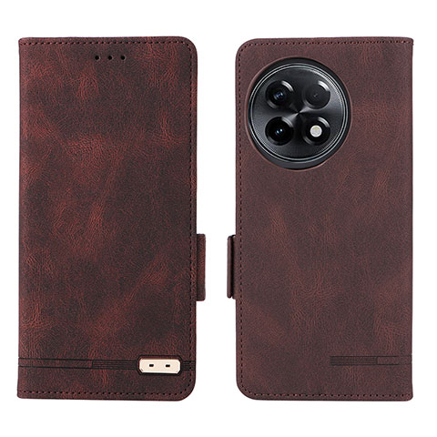 Funda de Cuero Cartera con Soporte Carcasa L06Z para OnePlus 11R 5G Marron