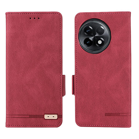 Funda de Cuero Cartera con Soporte Carcasa L06Z para OnePlus 11R 5G Rojo