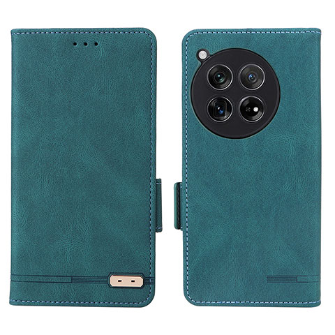 Funda de Cuero Cartera con Soporte Carcasa L06Z para OnePlus 12R 5G Verde