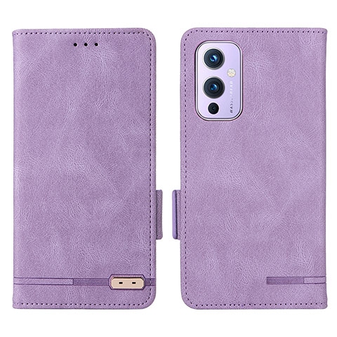 Funda de Cuero Cartera con Soporte Carcasa L06Z para OnePlus 9 5G Morado