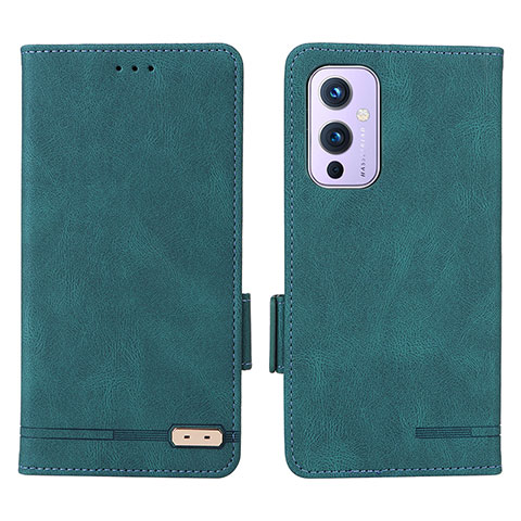 Funda de Cuero Cartera con Soporte Carcasa L06Z para OnePlus 9 5G Verde