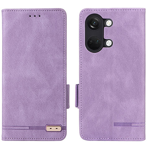 Funda de Cuero Cartera con Soporte Carcasa L06Z para OnePlus Ace 2V 5G Morado