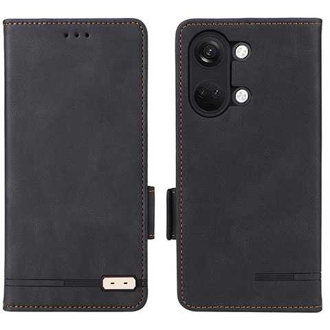 Funda de Cuero Cartera con Soporte Carcasa L06Z para OnePlus Nord 3 5G Negro