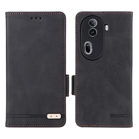 Funda de Cuero Cartera con Soporte Carcasa L06Z para Oppo Reno11 Pro 5G Negro