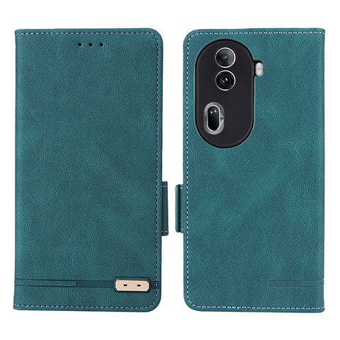 Funda de Cuero Cartera con Soporte Carcasa L06Z para Oppo Reno11 Pro 5G Verde