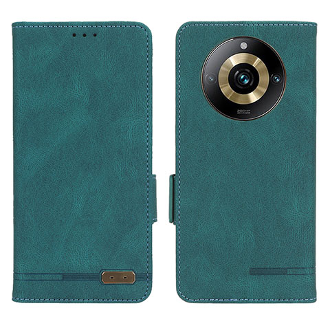 Funda de Cuero Cartera con Soporte Carcasa L06Z para Realme 11 Pro 5G Verde