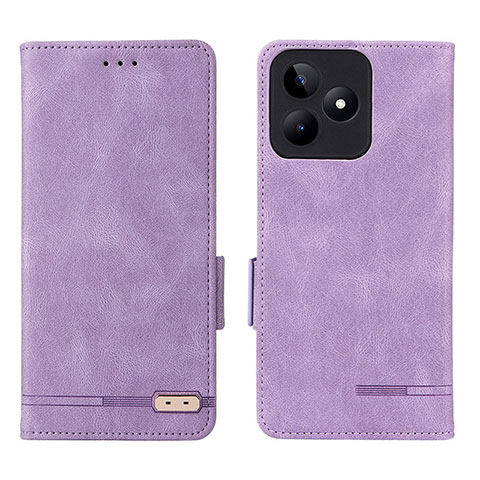 Funda de Cuero Cartera con Soporte Carcasa L06Z para Realme C53 India Morado