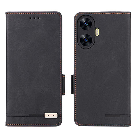 Funda de Cuero Cartera con Soporte Carcasa L06Z para Realme C55 Negro