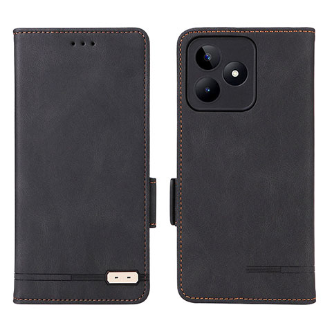 Funda de Cuero Cartera con Soporte Carcasa L06Z para Realme C67 Negro