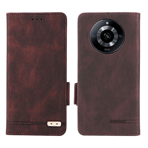 Funda de Cuero Cartera con Soporte Carcasa L06Z para Realme Narzo 60 5G Marron