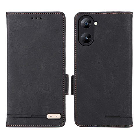 Funda de Cuero Cartera con Soporte Carcasa L06Z para Realme Q5x 5G Negro