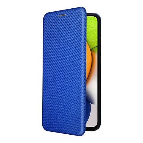 Funda de Cuero Cartera con Soporte Carcasa L06Z para Samsung Galaxy A03 Azul