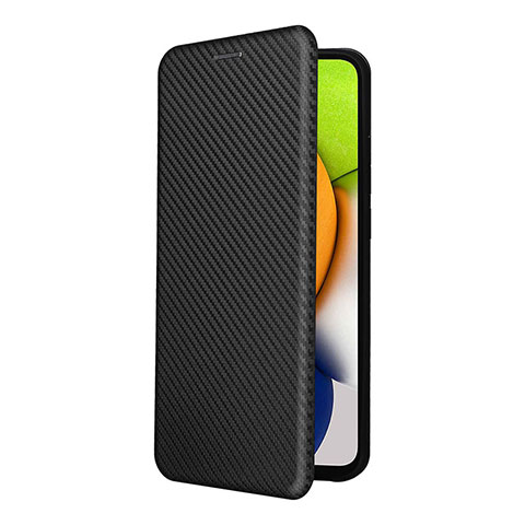 Funda de Cuero Cartera con Soporte Carcasa L06Z para Samsung Galaxy A03 Negro