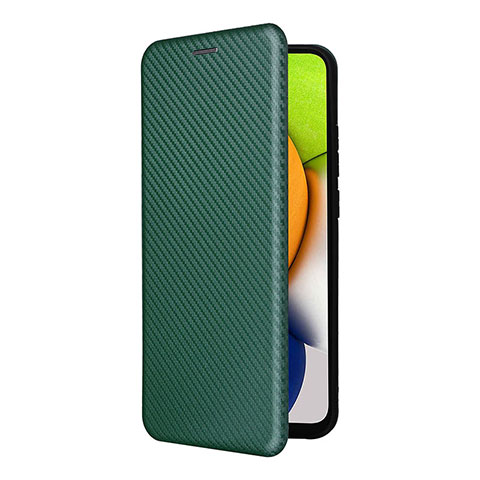 Funda de Cuero Cartera con Soporte Carcasa L06Z para Samsung Galaxy A03 Verde