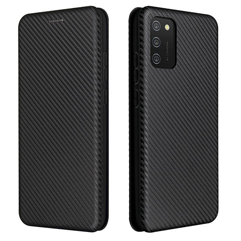 Funda de Cuero Cartera con Soporte Carcasa L06Z para Samsung Galaxy A03s Negro