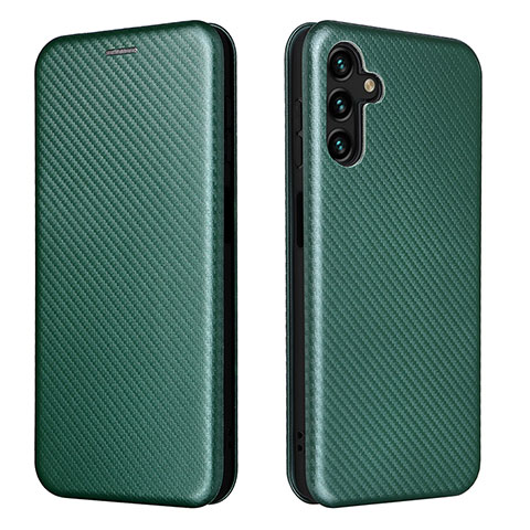 Funda de Cuero Cartera con Soporte Carcasa L06Z para Samsung Galaxy A04s Verde