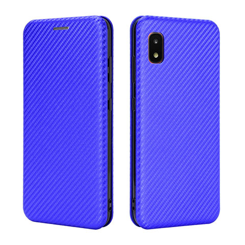 Funda de Cuero Cartera con Soporte Carcasa L06Z para Samsung Galaxy A21 SC-42A Azul