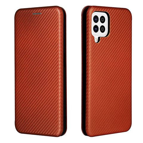 Funda de Cuero Cartera con Soporte Carcasa L06Z para Samsung Galaxy A22 4G Marron