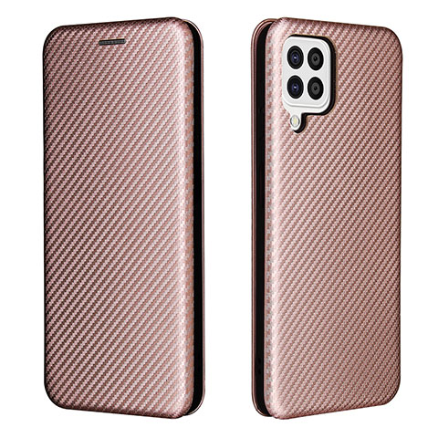 Funda de Cuero Cartera con Soporte Carcasa L06Z para Samsung Galaxy A22 4G Oro Rosa