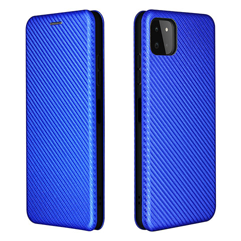 Funda de Cuero Cartera con Soporte Carcasa L06Z para Samsung Galaxy A22s 5G Azul