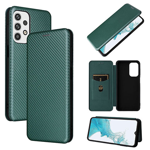 Funda de Cuero Cartera con Soporte Carcasa L06Z para Samsung Galaxy A23 5G Verde