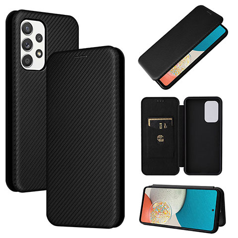 Funda de Cuero Cartera con Soporte Carcasa L06Z para Samsung Galaxy A53 5G Negro