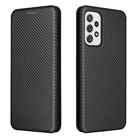 Funda de Cuero Cartera con Soporte Carcasa L06Z para Samsung Galaxy A73 5G Negro