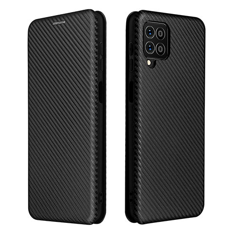 Funda de Cuero Cartera con Soporte Carcasa L06Z para Samsung Galaxy F62 5G Negro