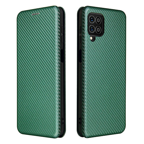 Funda de Cuero Cartera con Soporte Carcasa L06Z para Samsung Galaxy F62 5G Verde