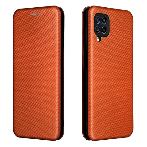 Funda de Cuero Cartera con Soporte Carcasa L06Z para Samsung Galaxy M32 4G Marron