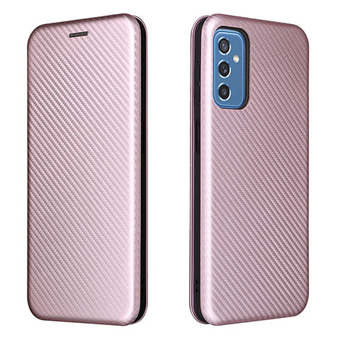 Funda de Cuero Cartera con Soporte Carcasa L06Z para Samsung Galaxy M52 5G Oro Rosa