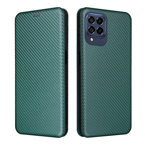 Funda de Cuero Cartera con Soporte Carcasa L06Z para Samsung Galaxy M53 5G Verde