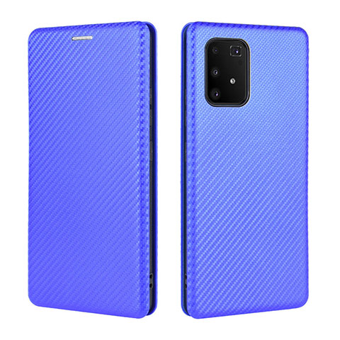 Funda de Cuero Cartera con Soporte Carcasa L06Z para Samsung Galaxy M80S Azul