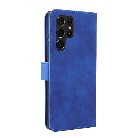 Funda de Cuero Cartera con Soporte Carcasa L06Z para Samsung Galaxy S23 Ultra 5G Azul