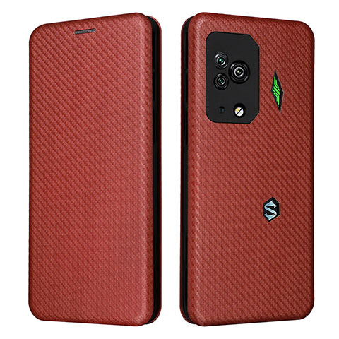 Funda de Cuero Cartera con Soporte Carcasa L06Z para Xiaomi Black Shark 5 Pro 5G Marron