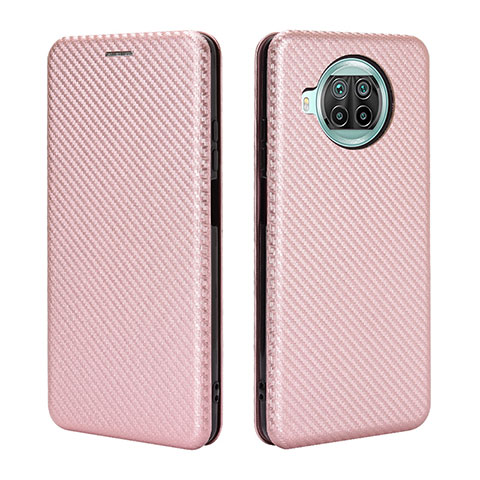 Funda de Cuero Cartera con Soporte Carcasa L06Z para Xiaomi Mi 10i 5G Oro Rosa