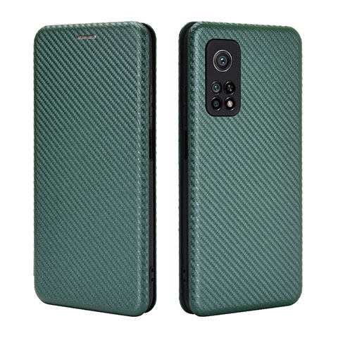 Funda de Cuero Cartera con Soporte Carcasa L06Z para Xiaomi Mi 10T Pro 5G Verde